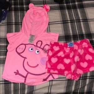 Girls Peppa Pig 2 Piece Pajama Set
